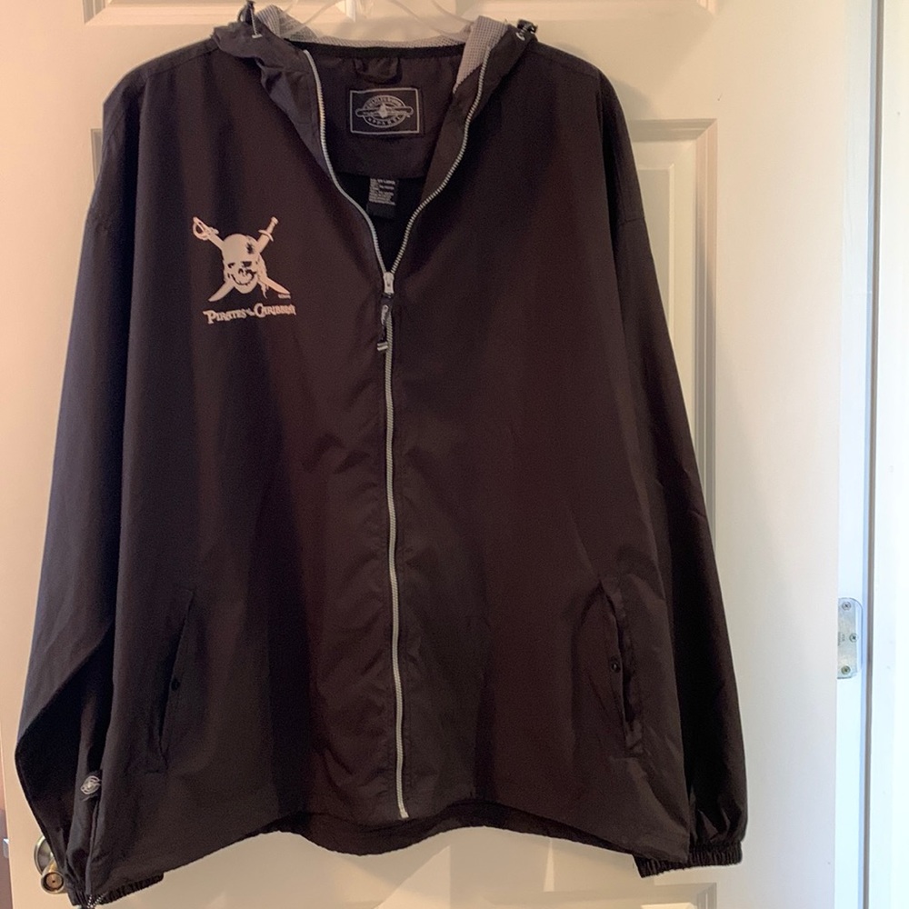 Disney Pirates of the Caribbean lightwt slicker hooded jacket Women plus sz XXL